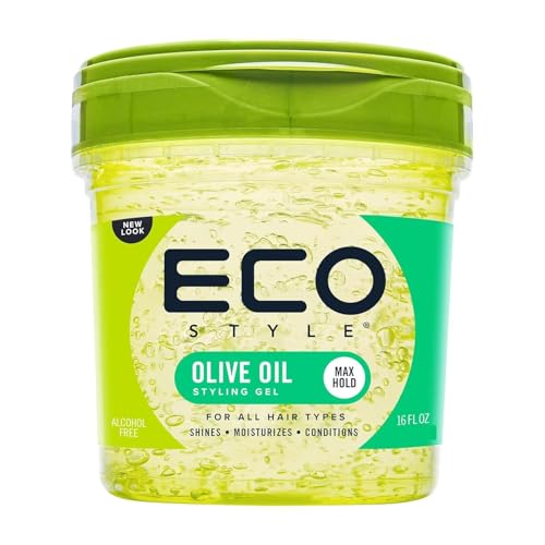 Eco Style Gel Olive Oil Styling - Adds Shine and Tames Split Ends - Delivers Moisture to Scalp - Nourishes And Repairs - Provides Weightless Beauty & Personal Care Eco Style
