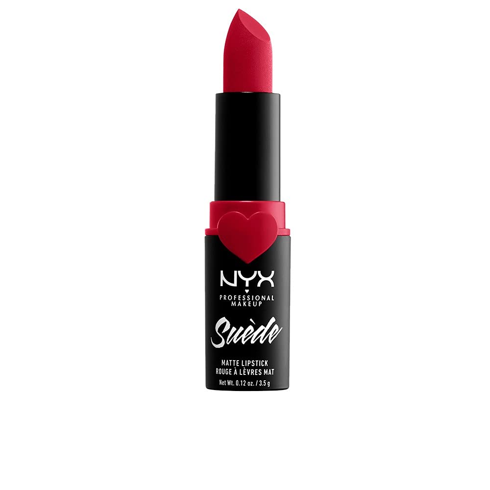 NYX PROFESSIONAL MAKEUP Suede Matte Lipstick, Vegan Formula - Spicy (True Red) Beauty & Personal Care NYX PROFESSIONAL MAKEUP