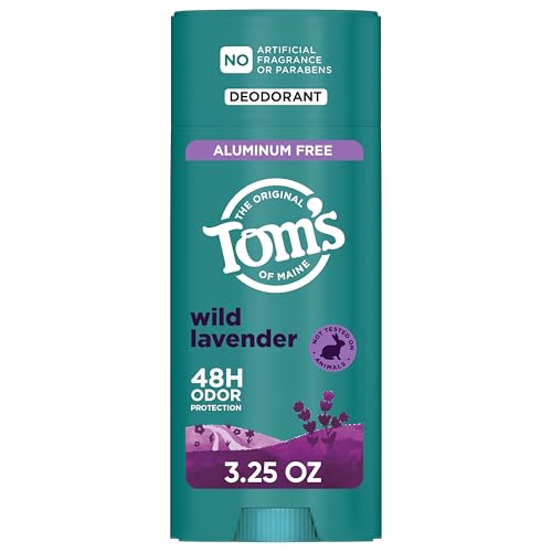 Tom’s of Maine Wild Lavender Natural Deodorant for Men and Women, Aluminum Free, No Artificial Fragrances, Dyes, or Preservatives, Baking Soda Free Beauty and Personal Care Tom's of Maine