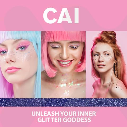 Hair Glitter Gel; Body Glitter & Face Glitter for Women/Kids (1 Pk Stardust Violet) Iridescent Holograph Roll-on 1 oz | Cosmetic-Grade Makeup, Apply Beauty & Personal Care CAI BEAUTY NYC