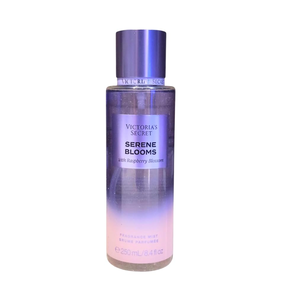 Victoria's Secret SERENE BLOOMS Fragrance Mist & Lotion - Floral Fruity Scent - 2-Piece Bundle for Women - Full Size