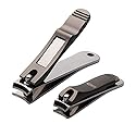 ILLILOTS Nail Clippers Set with Build-in Nail File, Durable Sharp Zinc Alloy Fingernail Clipper and Toenail Clipper with Tin Case, Matte Gray Beauty & Personal Care ILLILOTS