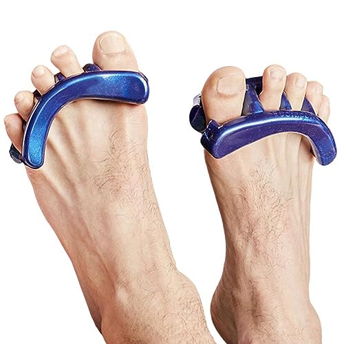Original Yoga Toes for Men: Gel Toe Separators & Stretchers in Metallic Blue. Stop Foot Pain & Boost Athletic Performance! (Large) Beauty & Personal Care Yoga Toes