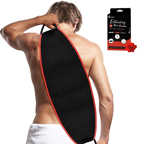 Evridwear Exfoliating Body Scrubber with Handles Back Washer Back Scrubber for Shower Bath Dry Skin Whole Body Deep Clean Men Women(Heavy) Beauty & Personal Care Evridwear