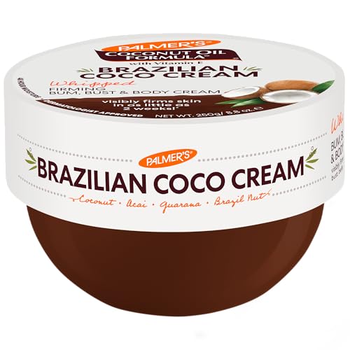 Palmer's Coconut Oil Formula Brazilian Coco Cream with Vitamin E, 8.8 Fl Oz, Whipped Bum, Bust & Body Cream, Helps with Skin Tightening & Firming Beauty & Personal Care Palmer's