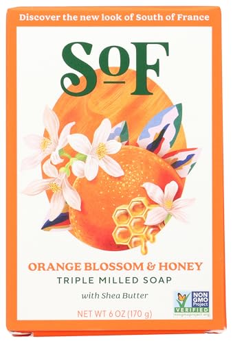 South Of France, Soap Bar Orange Blossom Honey, 6 Ounce Beauty & Personal Care South Of France