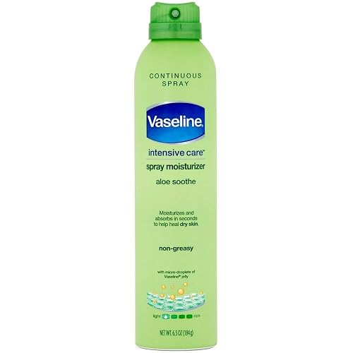 Vaseline Spray and Go Moisturizer, Aloe Soothe, 6.5 Ounce, 2 Pack Beauty & Personal Care Vaseline