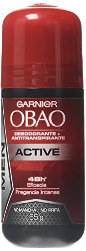 (Pack of 4) Garnier OBAO for Men, 48 Hour Roll on Deodorant & Antiperspirant, Active Scent, 65 g each by Garnier OBOA Beauty and Personal Care Garnier