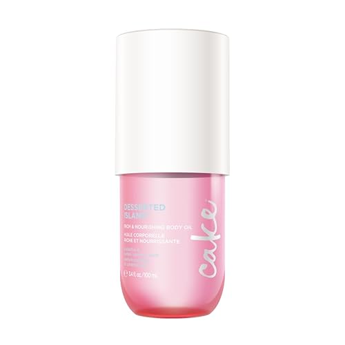 Cake Beauty Body Oil, Desserted Island - Rich & Nourishing Body Oil, Radiance Enhancing - Argan Oil, Aloe, Camelia Leaf Extract - For Dry Skin - 100 Beauty & Personal Care Cake Beauty
