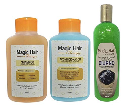 Magic Hair Therapy Shampoo, Acondicionador Crecimiento Intensivo y Tratamiento Capilar Restaurador Diurno Beauty & Personal Care Magic Hair Therapy