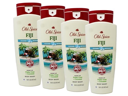 Old Spice Body Wash for Men, Fresher Fiji Scent, Fresher Collection, 16 Fluid Ounce (Pack of 4) Beauty & Personal Care Old Spice