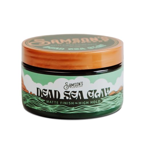 SAMSON'S HAIRCARE Dead Sea Hair Styling Clay, Nourishing and Revitalizing Hair, With Black Hawaiian Sea Salt, High Hold, Ultra-Matte Finish, 4 oz. Beauty & Personal Care SAMSON'S HAIRCARE
