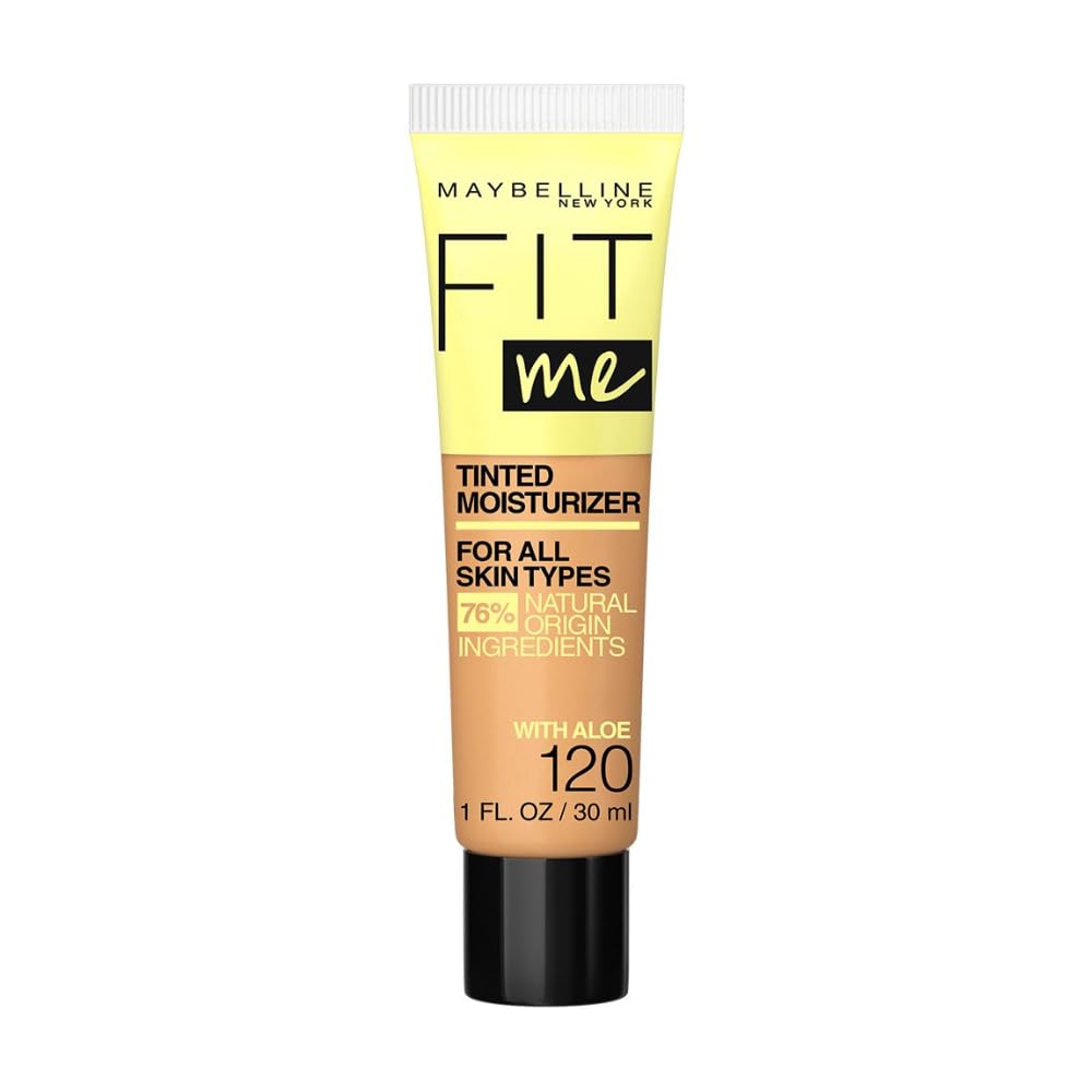 Maybelline Fit Me Tinted Moisturizer, Natural Coverage, Face Makeup, 120, 1 Count