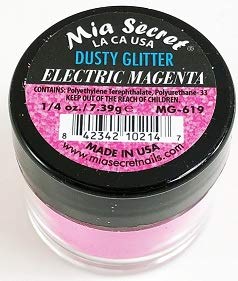 Mia Secret Dusty Glitter Collection - .25 oz (Electric Magenta) Beauty & Personal Care Mia Secret
