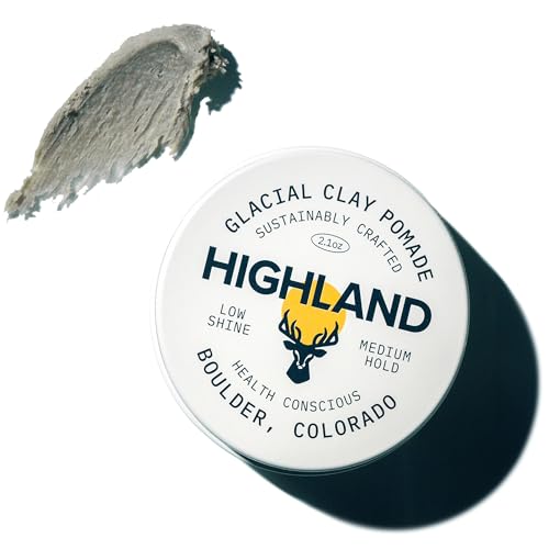 Highland Glacial Hair Clay Pomade - Award winning hair styling clay for men and women made with 100% all natural and organic ingredients that promote Beauty and Personal Care Highland Default Title