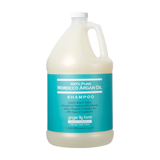 Ginger Lily Farms Salon Formula 100% Pure Morocco Argan Oil Shampoo for All Hair Types, 100% Vegan & Cruelty-Free, 1 Gallon, 128 Fl Oz (Pack of 1) Beauty & Personal Care Ginger Lily Farms