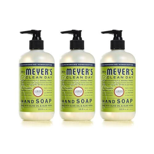 Mrs. MEYER'S CLEAN DAY Hand Soap, Lemon Verbena, 12.5 fl. oz (Pack of 3) Beauty & Personal Care Mrs. MEYER'S