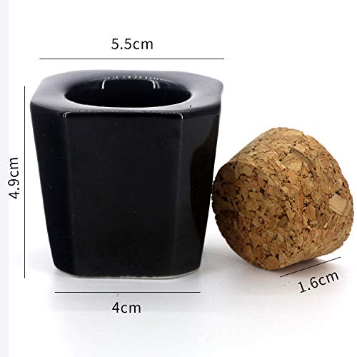 1 Pcs Porcelain Nail Art Dappen Dish,Mini Nail Art Acrylic Liquid Powder Dappen Dish with Anti-evaporation Wooden Cork Top Monomer Dish Glitter Powder Beauty & Personal Care USRommaner