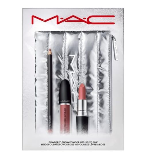 M.A.C Powdered Snow Powder Kiss Lip Kit - Pink Beauty & Personal Care MAC