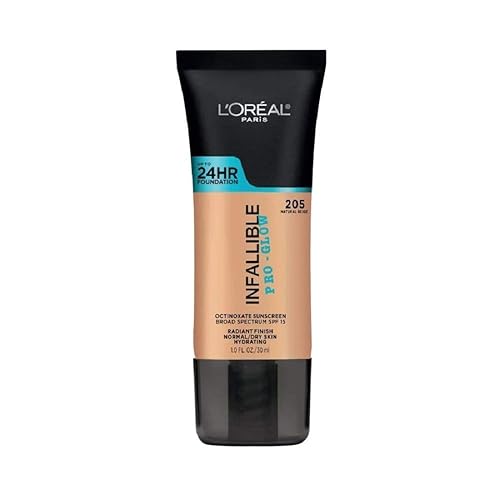 L'Oreal Paris Makeup Infallible Up to 24HR Pro-Glow Foundation, Natural Beige, 1 fl oz. Beauty & Personal Care L'Oreal Paris