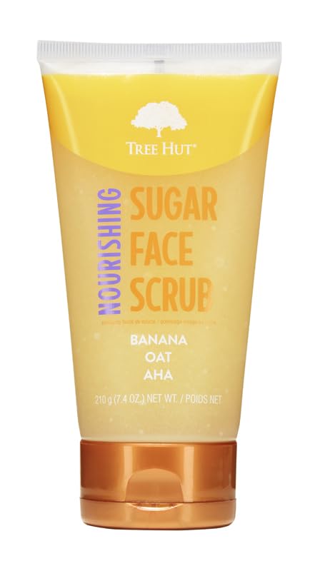 Tree Hut Nourishing Banana & Oat Face Scrub | Deep Cleans Pores to Remove Dead Skin & Impurities | Nourishing Essential Body Care | 7.4 fl oz. Beauty & Personal Care Tree Hut