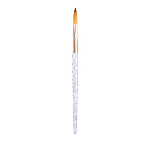 Kiara Sky Acrylic Brush #10 - Clear | 100% Pure Kolinsky | Crystal Cut Handle and Acetone Resistant Beauty & Personal Care KIARA SKY