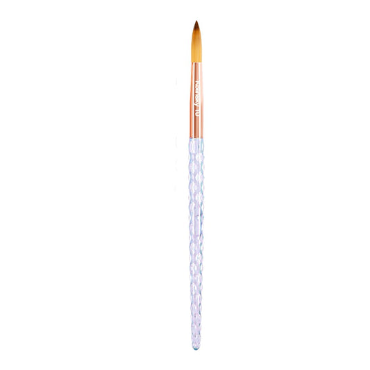 Kiara Sky Acrylic Brush #10 - Clear | 100% Pure Kolinsky | Crystal Cut Handle and Acetone Resistant Beauty & Personal Care KIARA SKY