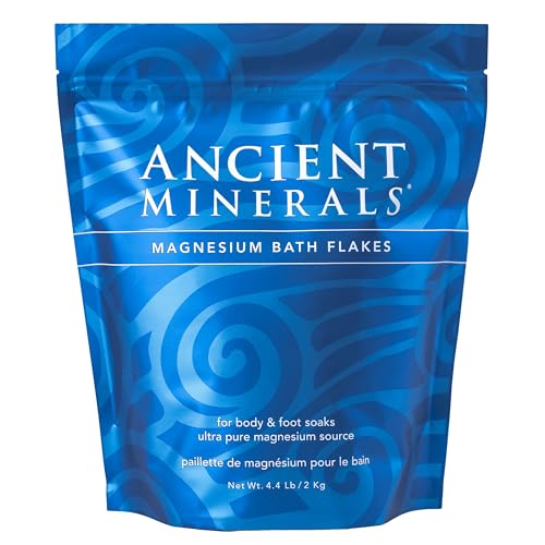 Ancient Minerals Magnesium Bath Flakes - Bathing Alternative to Epsom Salt - Soak in Natural Salts - High-Absorption Efficiency for Relaxation Beauty and Personal Care Ancient Minerals