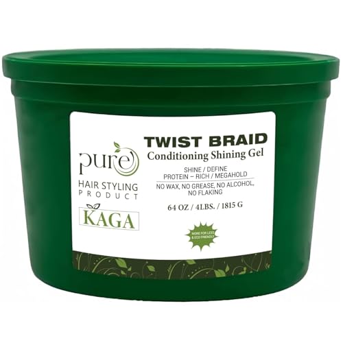 KAGA Pure O Natural Neatbraid Beauty Professional Conditioning Shining Gel 64oz / 4LB (64 Ounce)