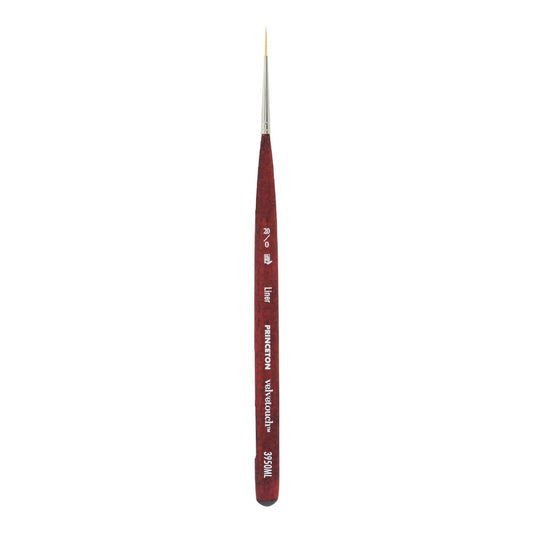 Princeton Velvetouch Mini Liner Brush, Synthetic, Short Handle, Size 20/0 inch, 1 Count