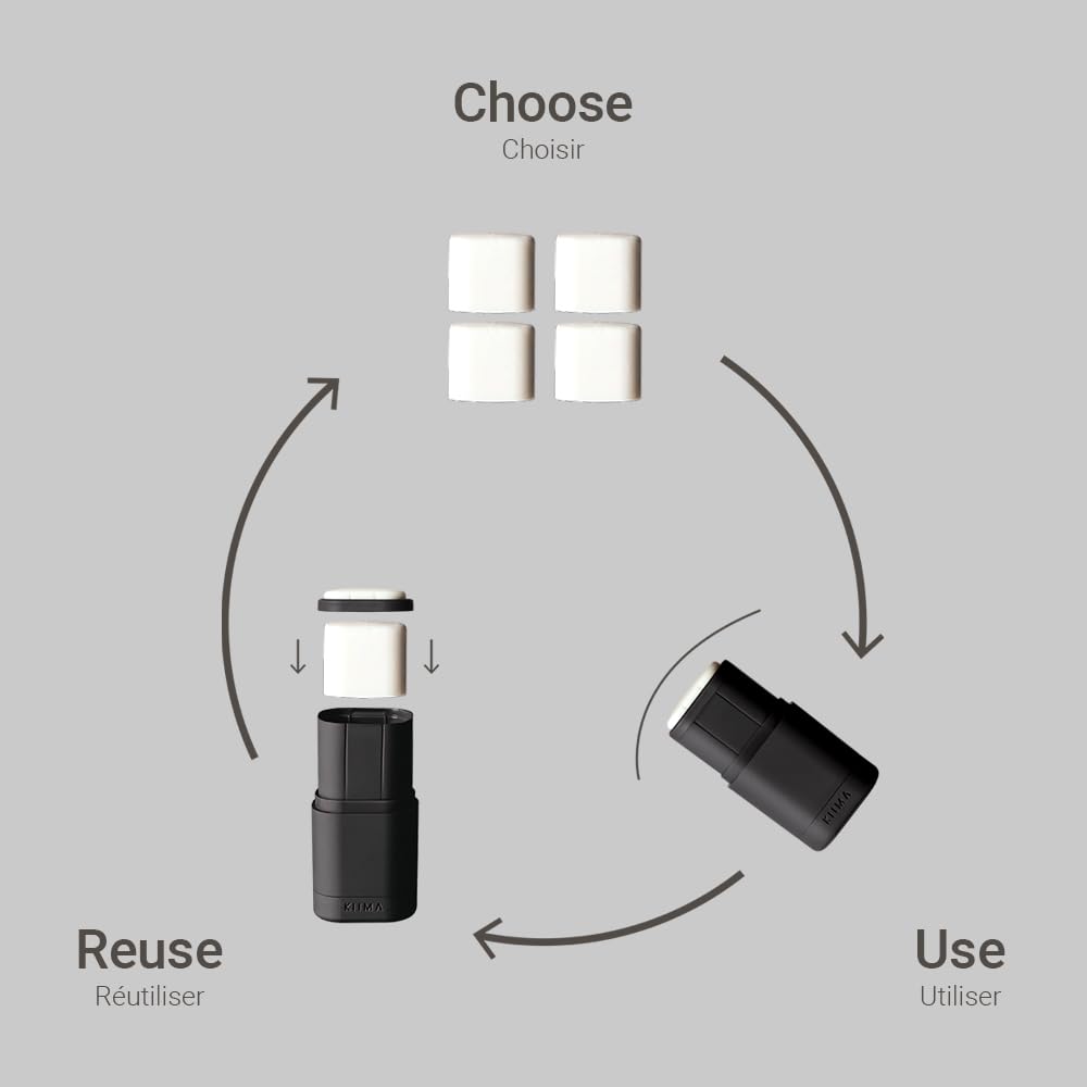 KIIMA Refillable Deodorant Inodore Refill Kit, Premium Unscented Natural Deodorant formulated without Aluminum or Parabens, For Men and Women Beauty and Personal Care KIIMA