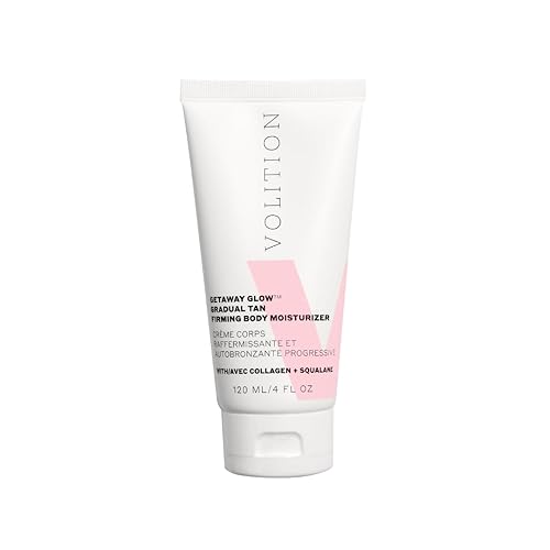 Volition Beauty Getaway Glow Gradual Tan Firming Body Moisturizer with Vegan Collagen + Squalane | Skin Smoothing Cream, Stretchmark Treatment Beauty & Personal Care Volition