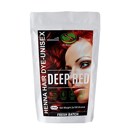 2 Packs Of Deep Red Henna Hair & Beard Color/Dye 100 Grams - Natural Hair Color, Plant-based Hair Dye - The Henna Guys Beauty & Personal Care The Henna Guys