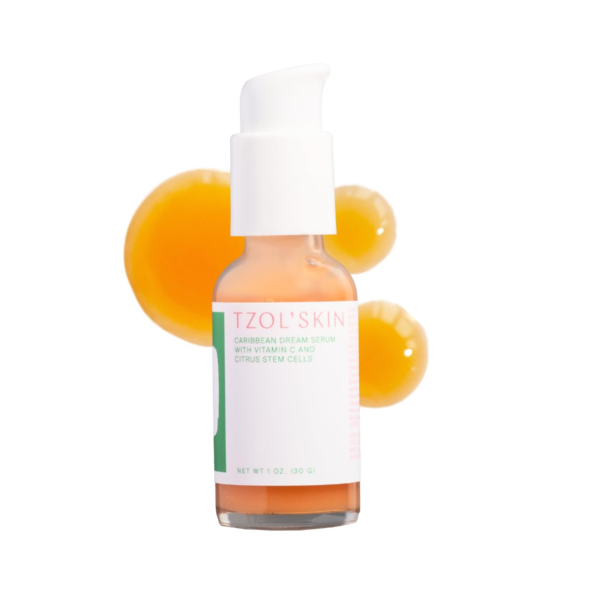 TZOL’SKIN - Caribbean Dream Serum - CC Serum - Vitamin C & Hyaluronic Acid - Citrus Stem Cells - Hydrating - For Dark Spots - Evens Skin Tone - No