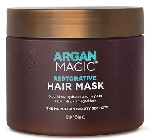 Argan Magic Restorative Hair Mask - Protein Rich Conditioning Hair Mask that Hydrates, Restores And Repairs Damaged Hair | Made in USA, Paraben Free Beauty & Personal Care Argan Magic