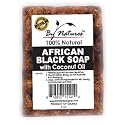 By Natures 100% Natural African Black Soap With Coconut Oil 6.0 Oz (Pack of 1) Beauty & Personal Care By Natures