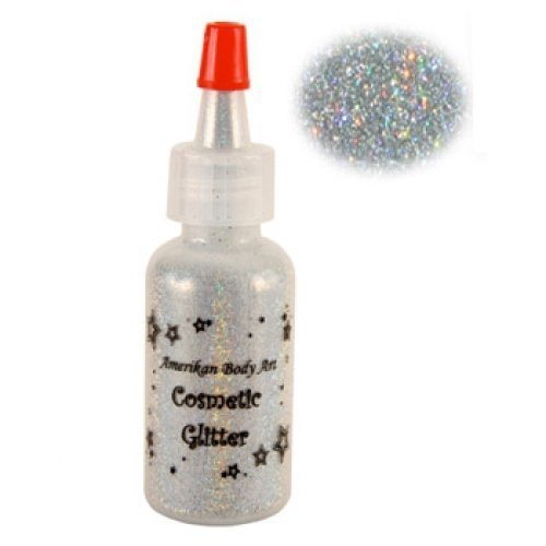 Amerikan Body Art Semisheer Body Glitter - Holographic Silver (0.5 oz) Beauty & Personal Care Amerikan Body Art