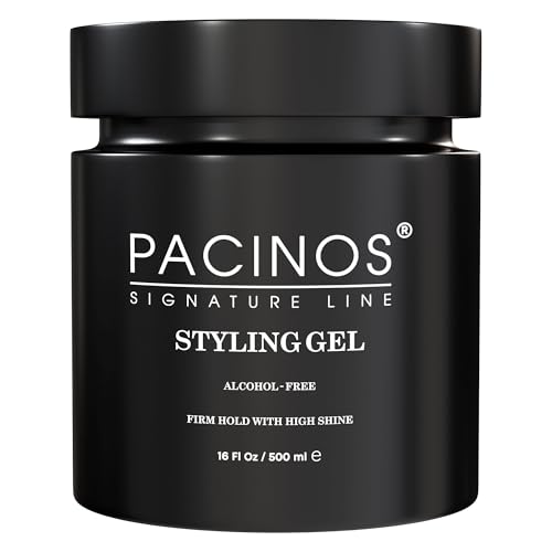 Pacinos Hair Gel for Men - Firm Hold with Flexible Styling - High Shine Wet Look Finish - Easy to Rinse Water Based Formula - No Flakes - Suits All Beauty & Personal Care Pacinos