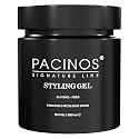 Pacinos Hair Gel for Men - Firm Hold with Flexible Styling - High Shine Wet Look Finish - Easy to Rinse Water Based Formula - No Flakes - Suits All Beauty & Personal Care Pacinos