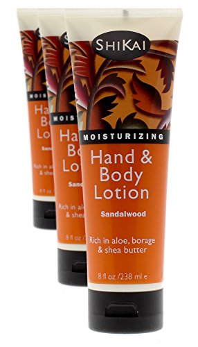 ShiKai Sandalwood Hand & Body Lotion (8oz, Pack of 3) | Daily Moisturizing Skincare for Dry and Cracked Hands | With Aloe Vera & Vitamin E Beauty & Personal Care ShiKai