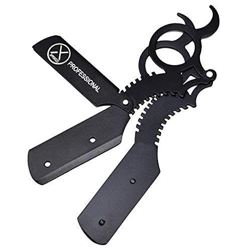 XPERSIS Professional Finger Insert Handle German Made Barber Straight Edge Shaving Razor Black (Dragon) Beauty and Personal Care XPERSIS