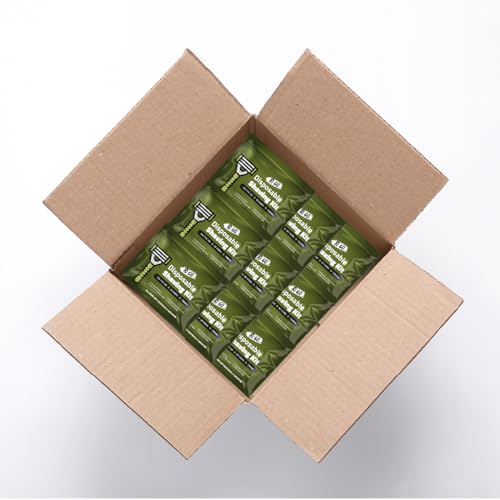 Travel Shaving Kit with Razor, Shaving Cream, Washcloth and Aftershave Wipe, Men's Disposable Grooming Pack (Green) (50) Beauty and Personal Care pH Advantage