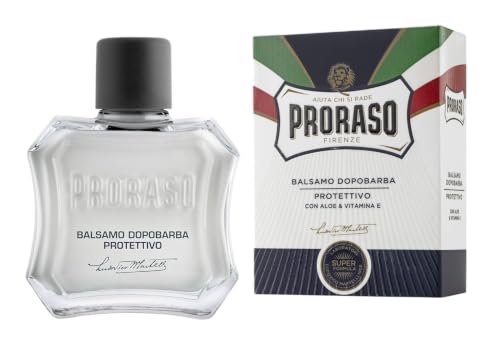 Proraso After Shave Balm - Aloe Vera & Vitamin E - Protective After Shave Cream Formula for Dry, Rough Skin & Beard - Premium Italian Shaving for Men Beauty and Personal Care Proraso
