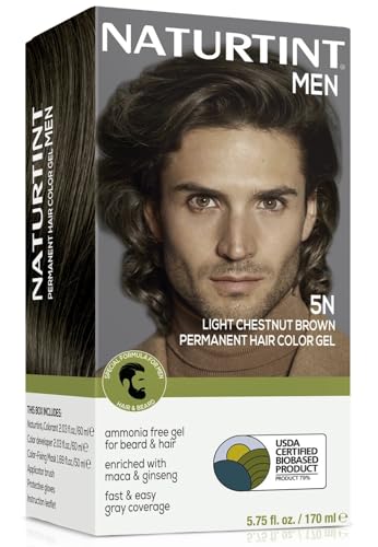 Naturtint Mens Permanent Hair Color for Hair Beard and Mustache (5N Light Chestnut Brown) Beauty & Personal Care Naturtint