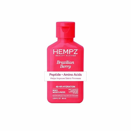 Hempz Mini Brazilian Berry Beauty Actives Lotion, Hydrating Moisturizer for Body, Hands and Feet 2.25 oz. Beauty & Personal Care Hempz