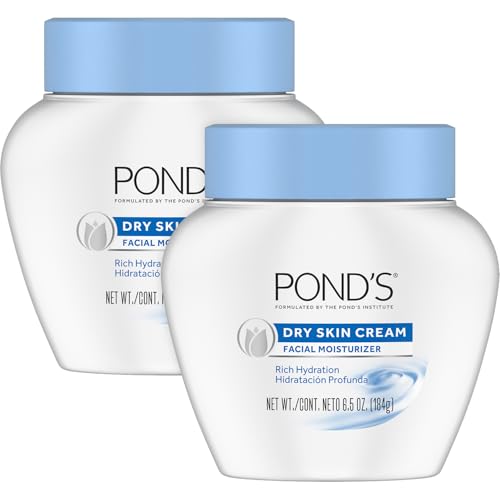 Pond’s Dry Cream Facial Moisturizer 2-Pack - Non-Comedogenic, Hypoallergenic, Dermatologist-Tested Face Cream for Women, 6.5 Oz Ea Beauty & Personal Care POND'S
