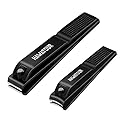 HAWATOUR Nail Clippers Set, Ultra Sharp Sturdy Fingernail and Toenail Clipper Cutters with Visibly Tin Case, Black Beauty & Personal Care HAWATOUR