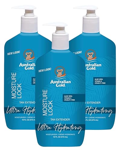 Australian Gold Moist Lock Tan Extender 16 Ounce Pump (Pack of 3) Beauty & Personal Care Australian Gold