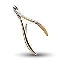 Rui Smiths Professional Cuticle Nippers, Gold-Plated Carbon Steel, French Handle, Double Spring, 6mm Jaw (Full Jaw) Beauty & Personal Care Rui Smiths