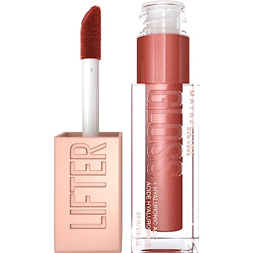 Maybelline Lifter Gloss, Hydrating Lip Gloss with Hyaluronic Acid, High Shine for Plumper Looking Lips, Rust, Warm Neutral, 0.18 Ounce Beauty & Personal Care MAYBELLINE